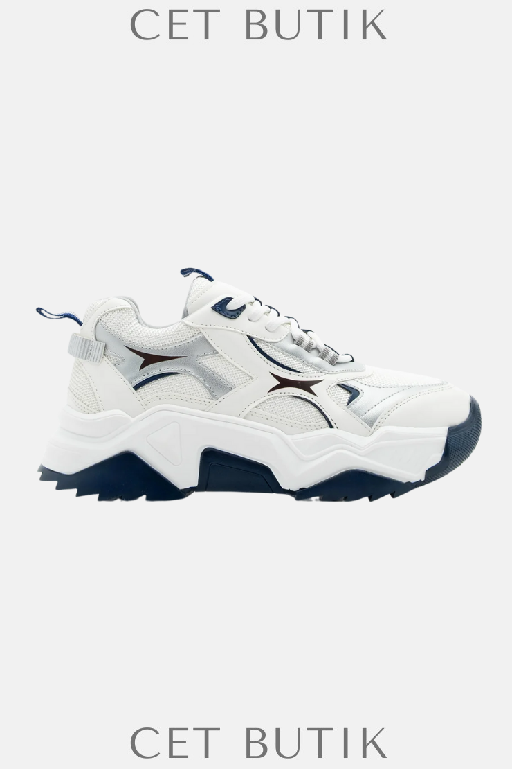 Marjin Kadın Sneaker Mizon – Lacivert | Kalın Tabanlı Spor