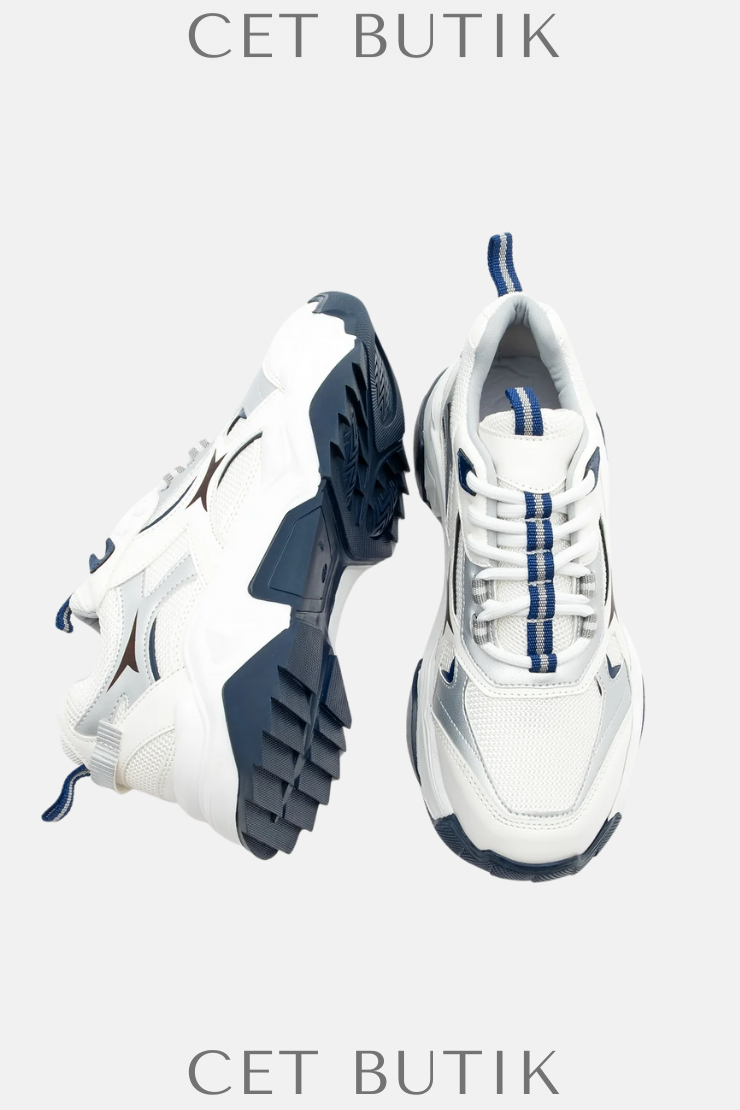 Marjin Kadın Sneaker Mizon – Lacivert | Kalın Tabanlı Spor