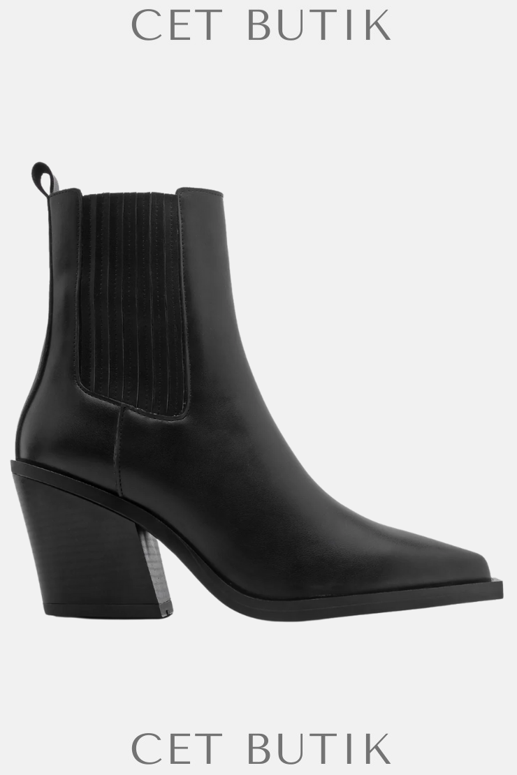 Marjin Erbe Siyah Kadın Western Bot – Trendy Stil & Rahat Kullanım