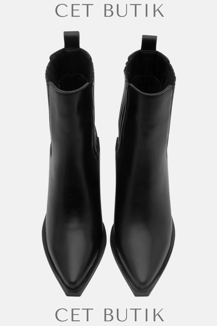 Marjin Erbe Siyah Kadın Western Bot – Trendy Stil & Rahat Kullanım