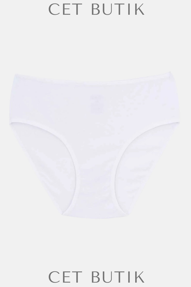Dagi 5104KC Beyaz Yüksek Bel 3’lü Slip Külot Süprem İnce Kumaş