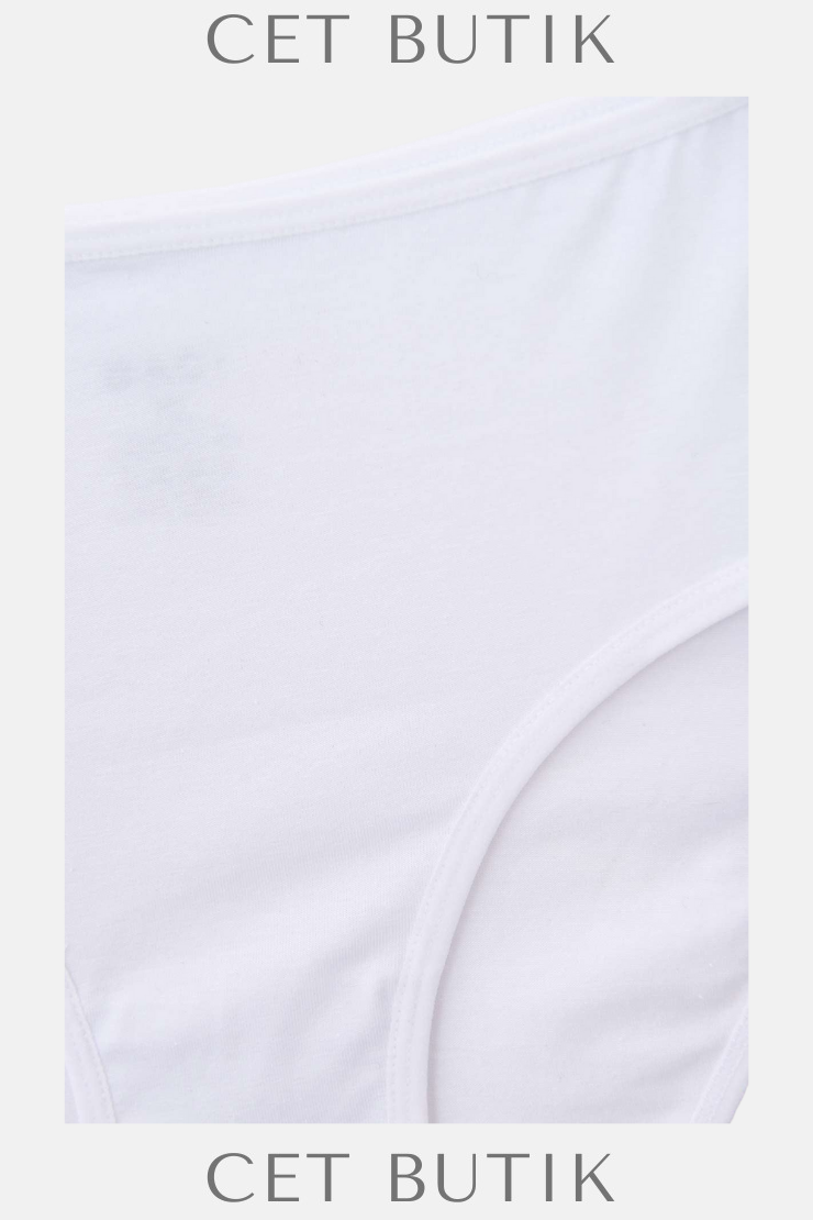 Dagi 5104KC Beyaz Yüksek Bel 3’lü Slip Külot Süprem İnce Kumaş