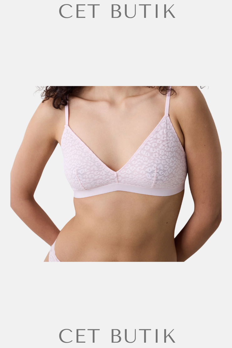 Penti Triangle Lace Pembe Sütyen Dantelli & Şık Tasarım