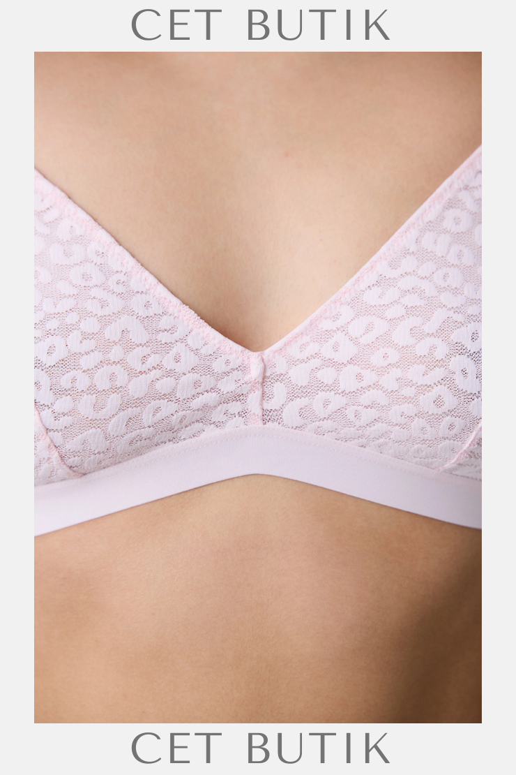 Penti Triangle Lace Pembe Sütyen Dantelli & Şık Tasarım