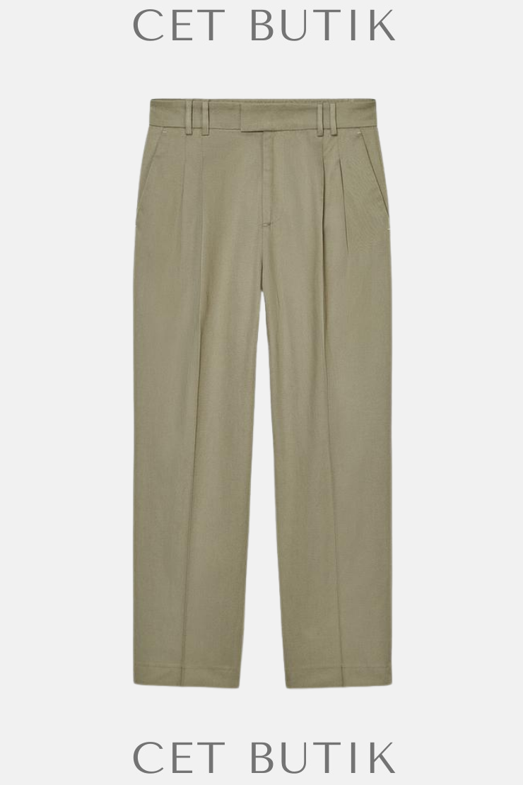Zara ZW Collection Kadın Pensli Pantolon – Haki