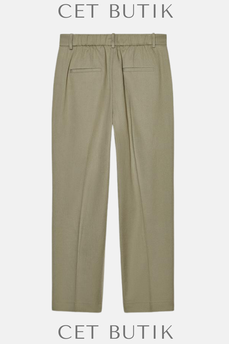 Zara ZW Collection Kadın Pensli Pantolon – Haki