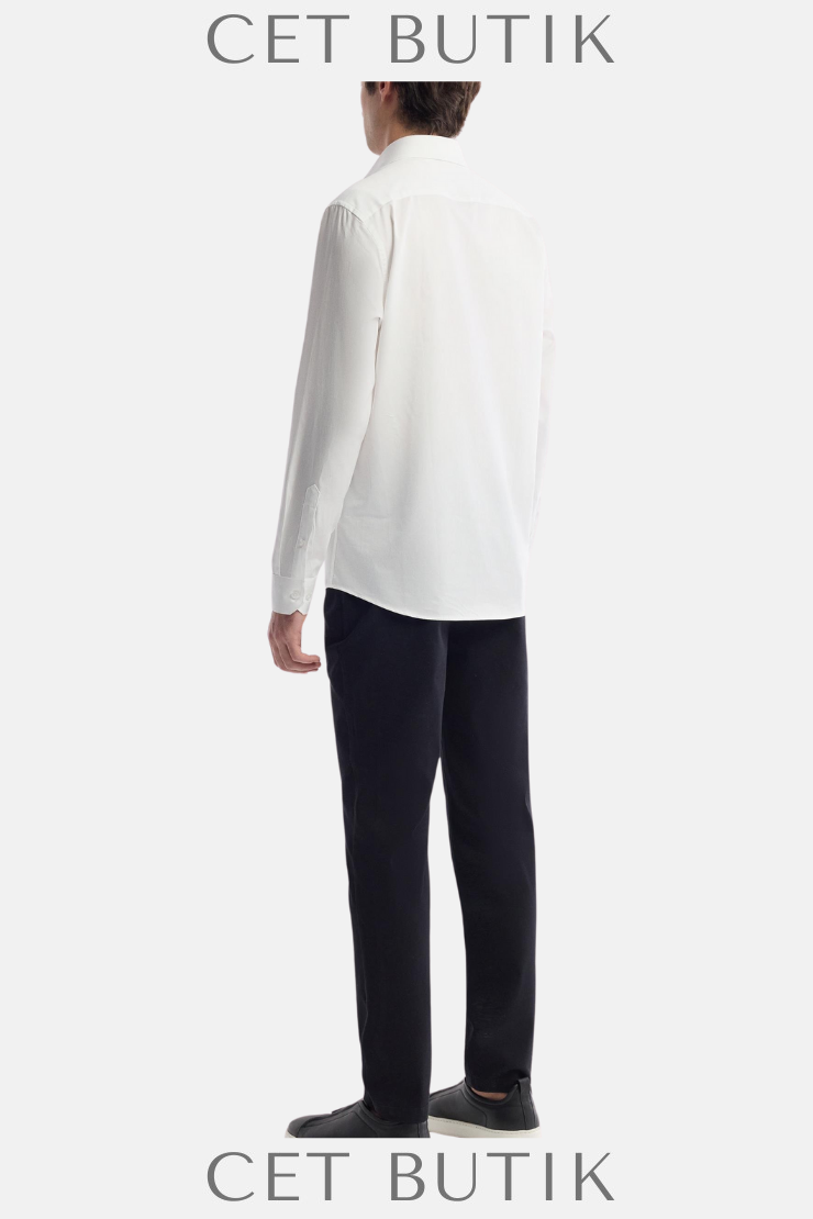 Avva Beyaz Klasik Yaka %100 Pamuk Saten Slim Fit Gömlek – Easy Care & Easy Iron