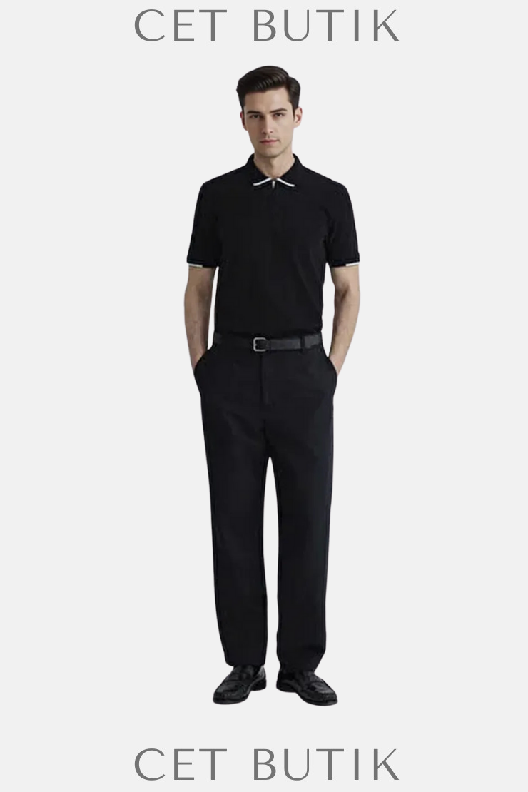 Mavi Black Siyah Slim Straight Pantolon – Pamuk & Keten Karışımı