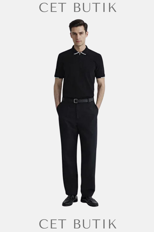 Mavi Black Siyah Slim Straight Pantolon – Pamuk & Keten Karışımı