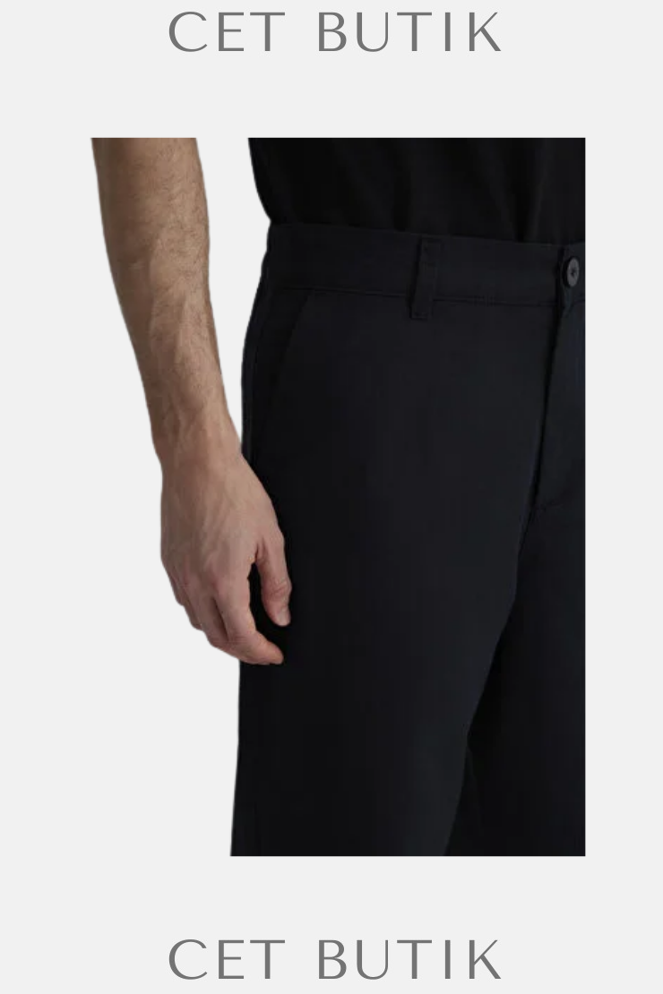Mavi Black Siyah Slim Straight Pantolon – Pamuk & Keten Karışımı