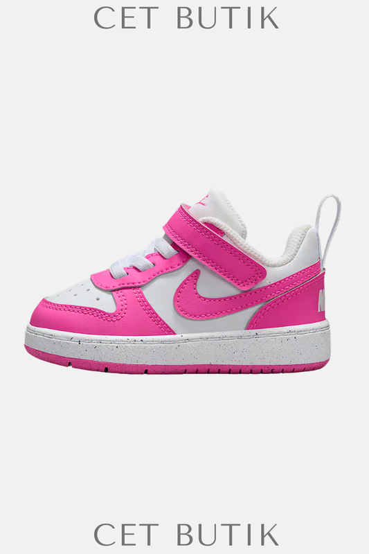 Nike Court Borough Low Recraft (TD) White / Laser Fuchsia Çocuk Sneaker