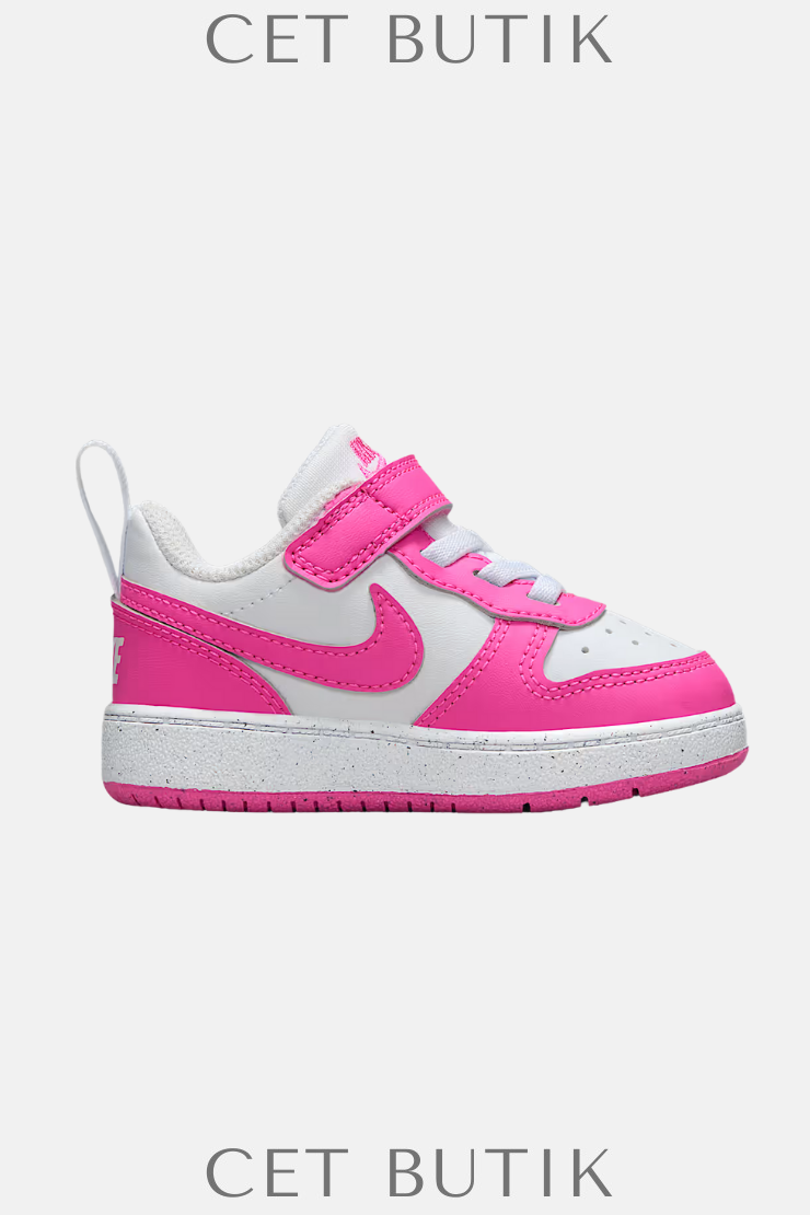Nike Court Borough Low Recraft (TD) White / Laser Fuchsia Çocuk Sneaker