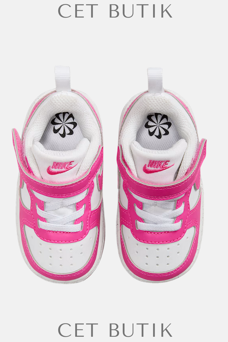 Nike Court Borough Low Recraft (TD) White / Laser Fuchsia Çocuk Sneaker
