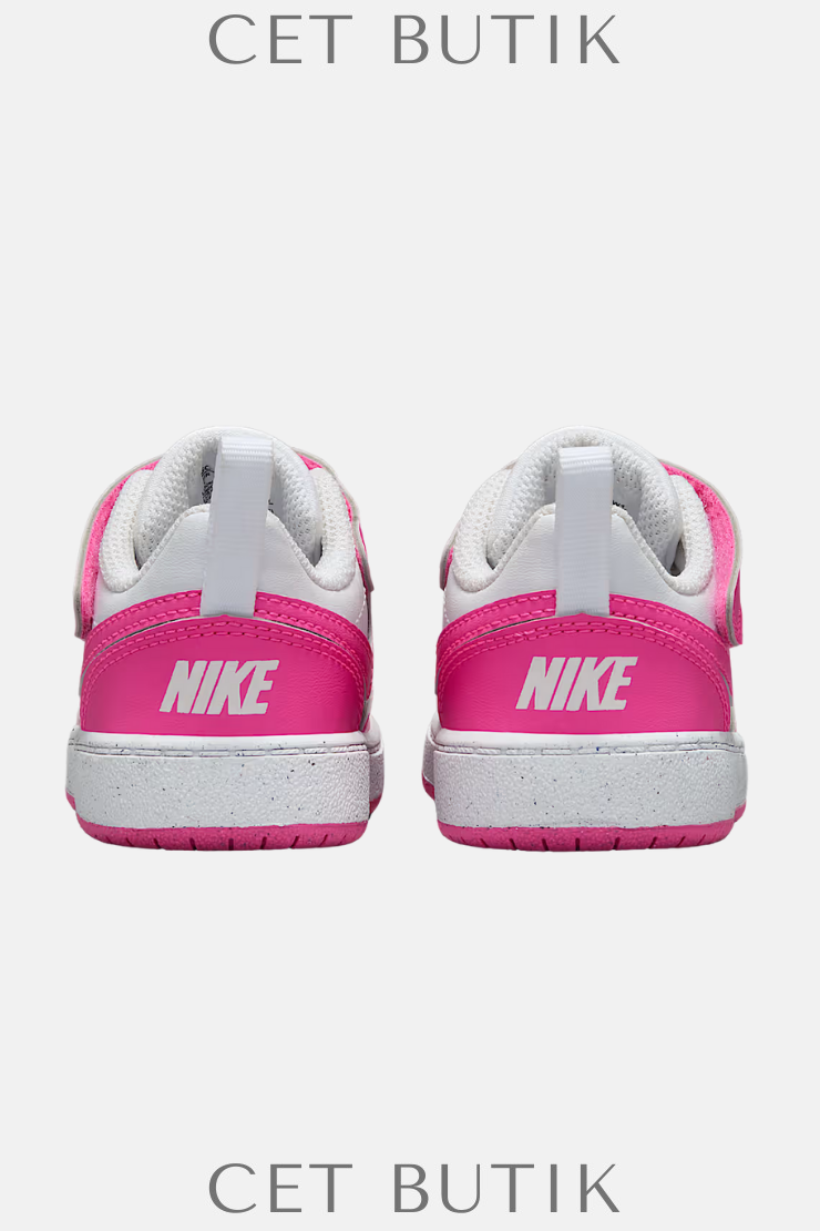 Nike Court Borough Low Recraft (TD) White / Laser Fuchsia Çocuk Sneaker