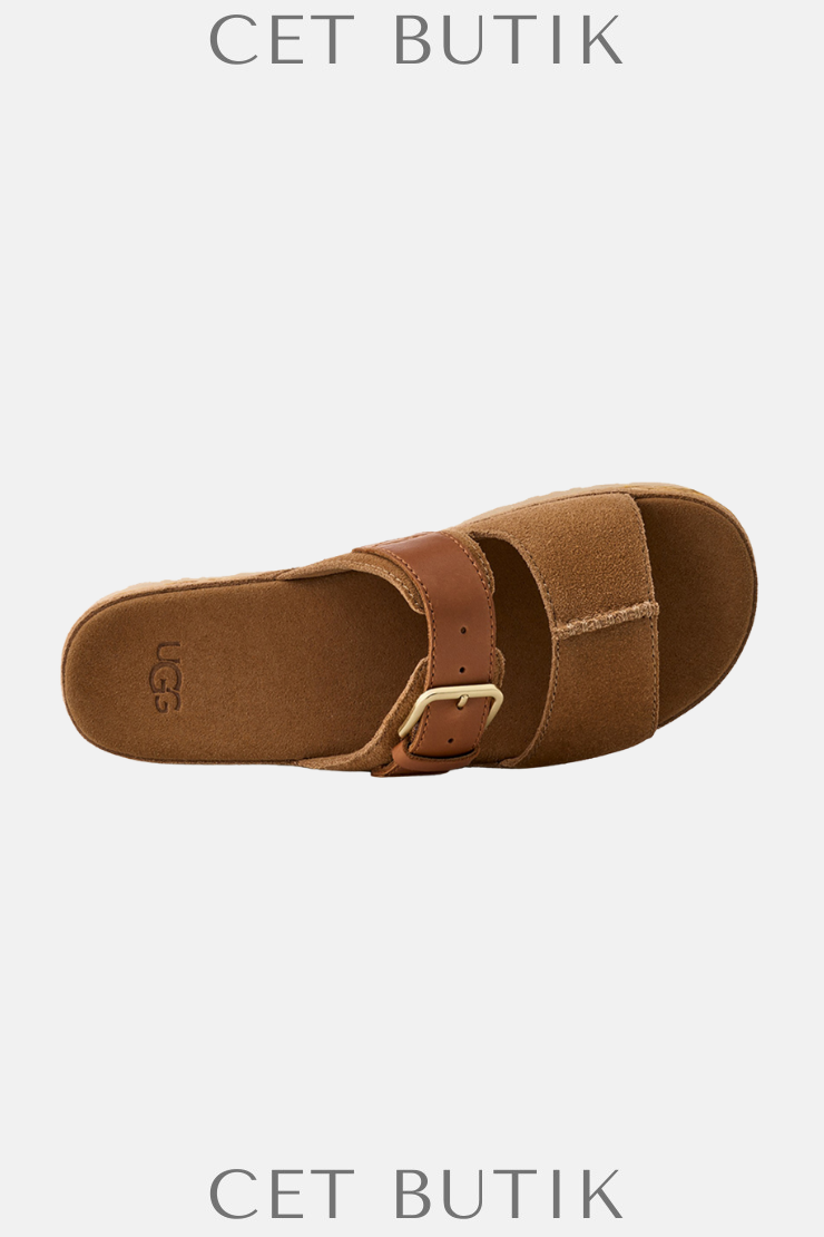 UGG Aubrey Platform Terlik Kahve – Kadın Süet Platform Ayakkabı