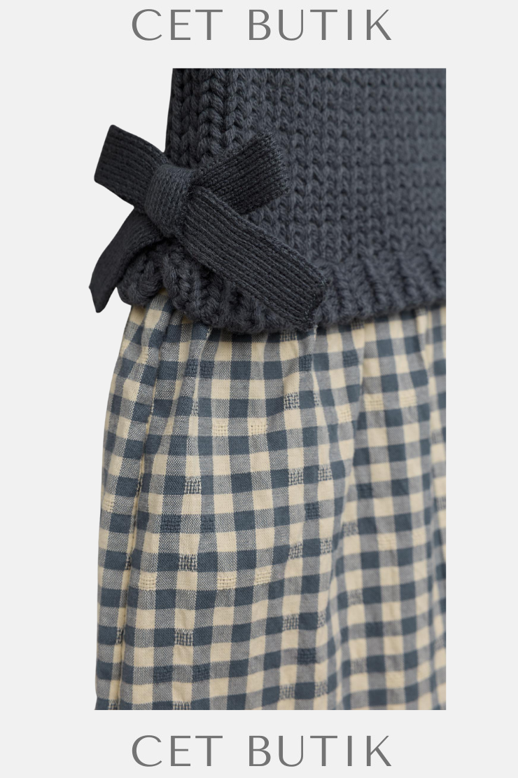 ZARA Plaid Dress with Knit Vest