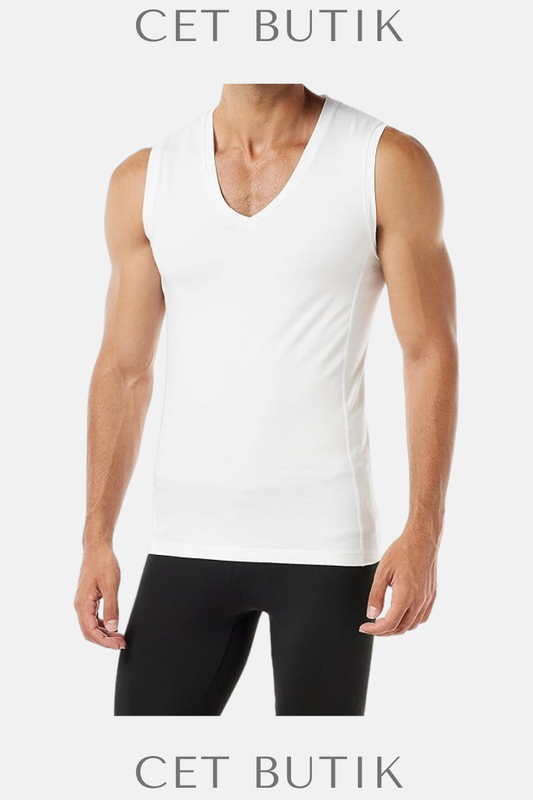 DAGİ D5060 Compact Kolsuz V Yaka T-Shirt