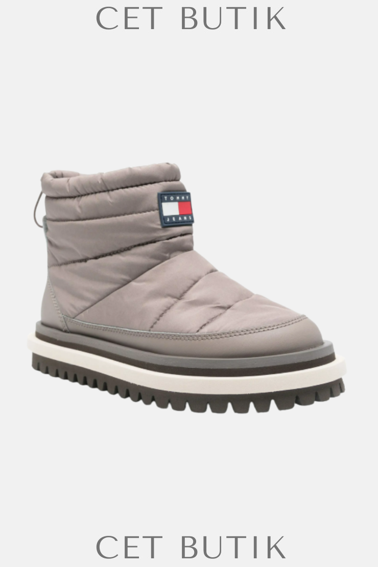 Tommy Jeans Padded Light Brown Rain Boots – Kadın Deri Yağmur Botu