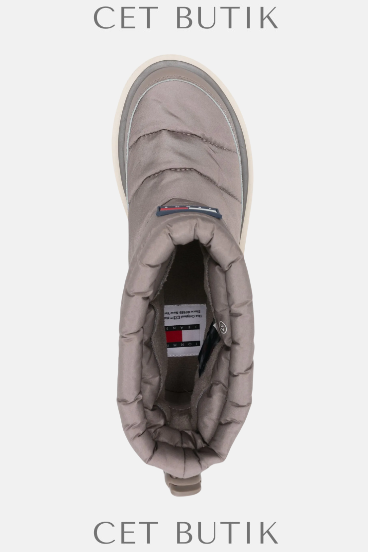 Tommy Jeans Padded Light Brown Rain Boots – Kadın Deri Yağmur Botu