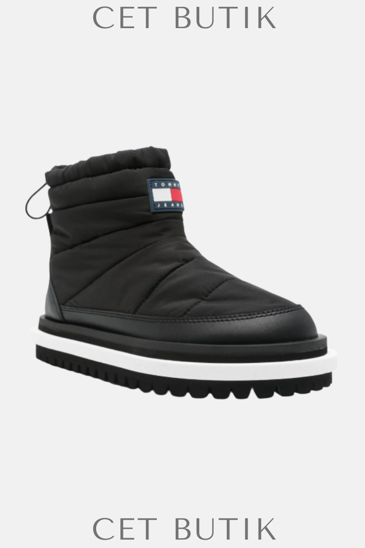 Tommy Jeans Padded Light Brown Rain Boots – Kadın Deri Yağmur Botu