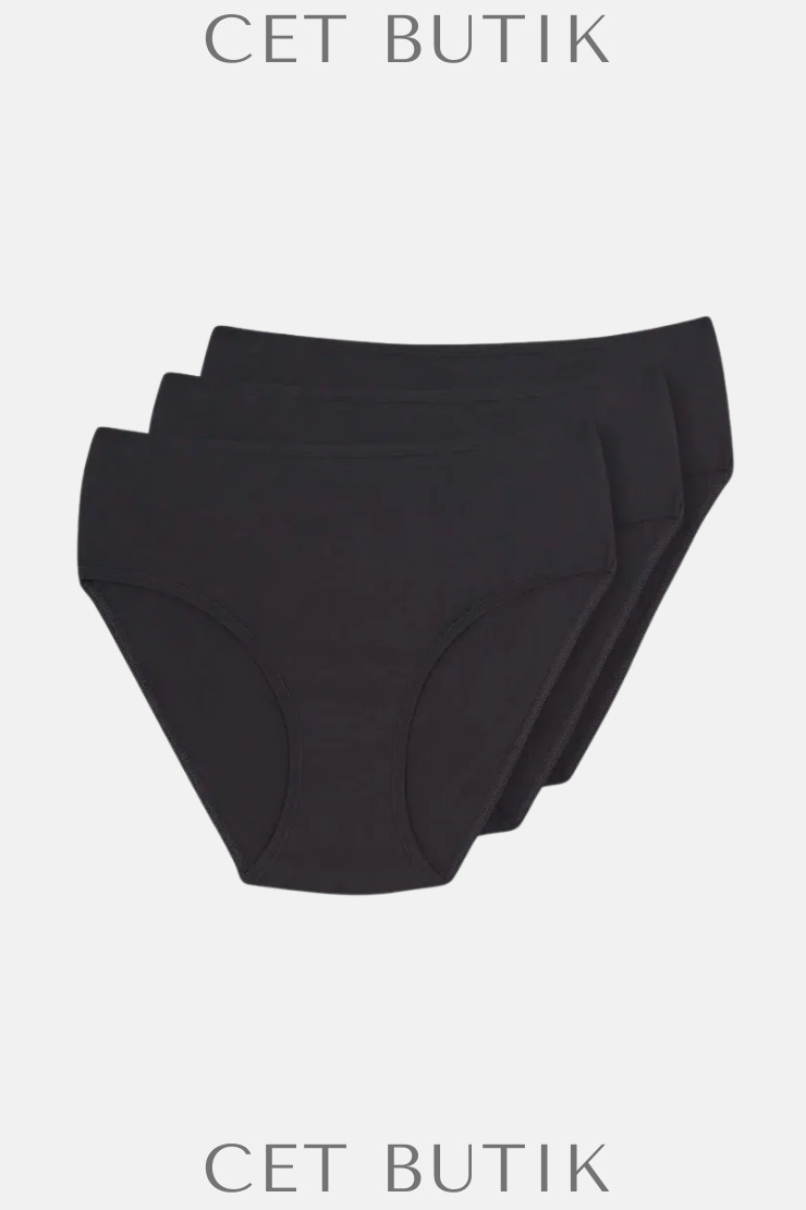 Dagi 5104KC Beyaz Yüksek Bel 3’lü Slip Külot Süprem İnce Kumaş