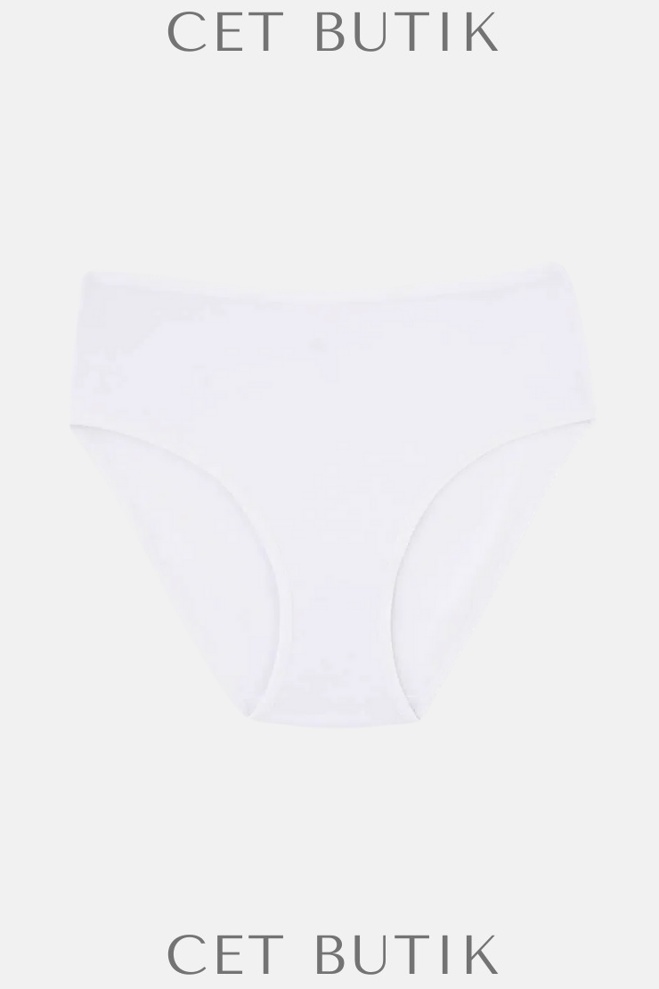 DAGİ 5104KC Siyah / Beyaz / Ten Yüksek Bel 3’lü Slip Külot