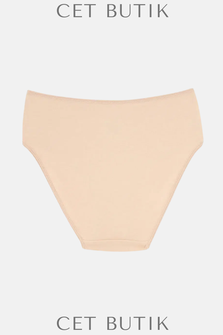 DAGİ 5104KC Siyah / Beyaz / Ten Yüksek Bel 3’lü Slip Külot