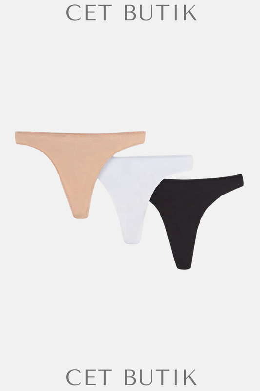 DAGİ 5111KC Thong İzsiz Karışık 3’lü String Külot