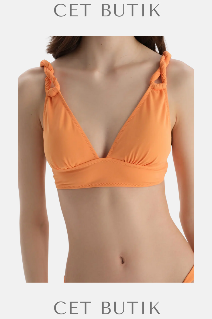 DAGİ Turuncu Üçgen Bikini Üst