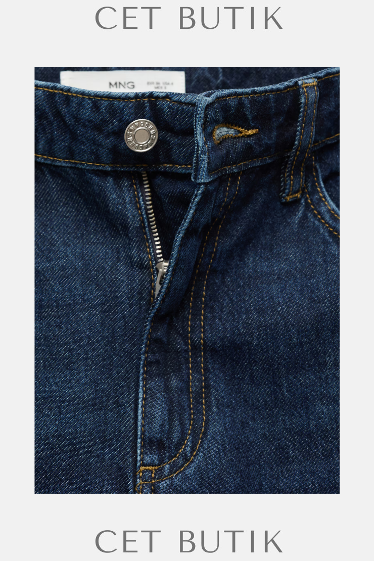 Mango Danila Yüksek Bel Wide Leg Kot Pantolon