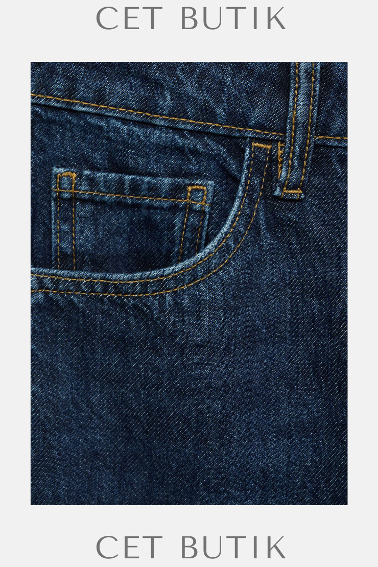 Mango Danila Yüksek Bel Wide Leg Kot Pantolon