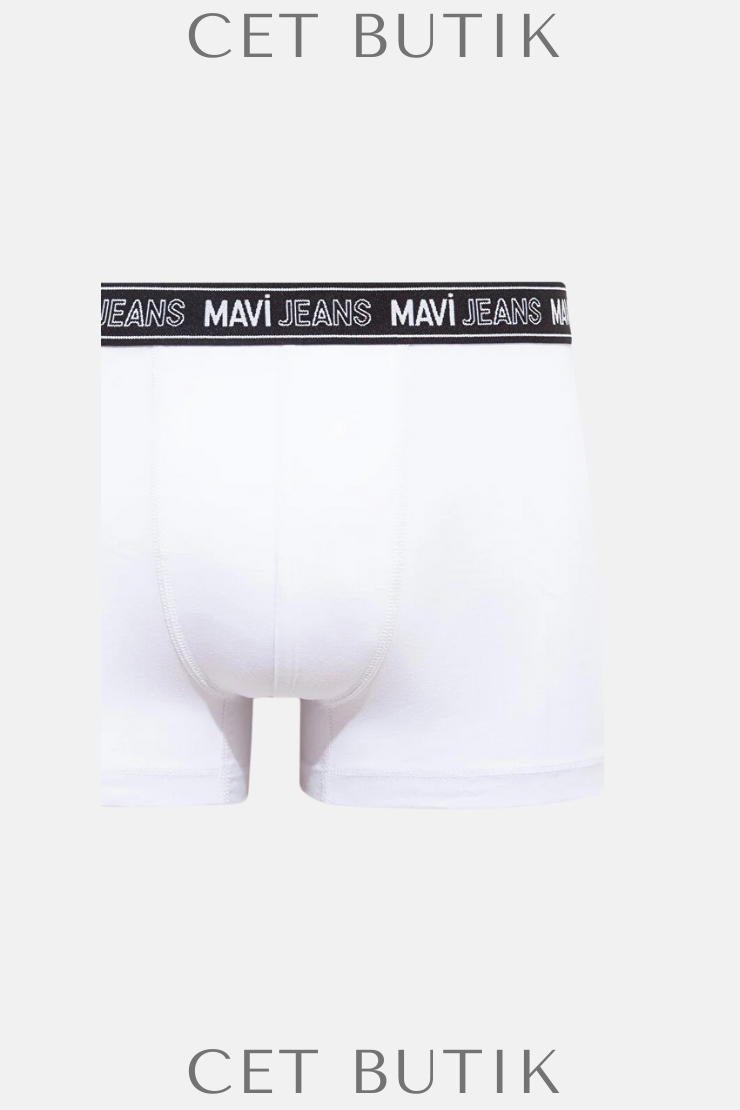 Mavi M0911082-620 Beyaz Fitted Boxer – %95 Pamuk / %5 Elastan