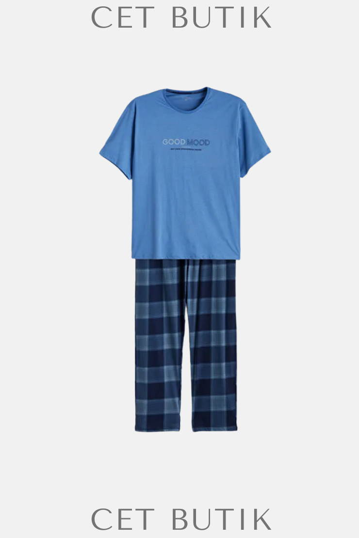 LCW Lacivert Standart Kalıp Erkek Pijama Takımı