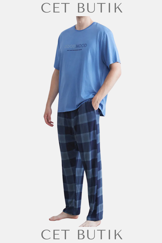LCW Lacivert Standart Kalıp Erkek Pijama Takımı
