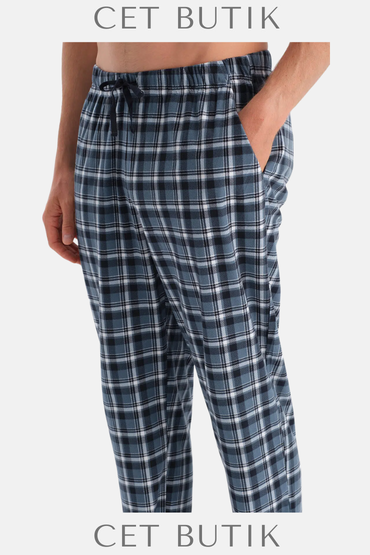 Dagi Antrasit Melanj Waffle Pijama Takımı – Uzun Kollu Tişört & Pantolon
