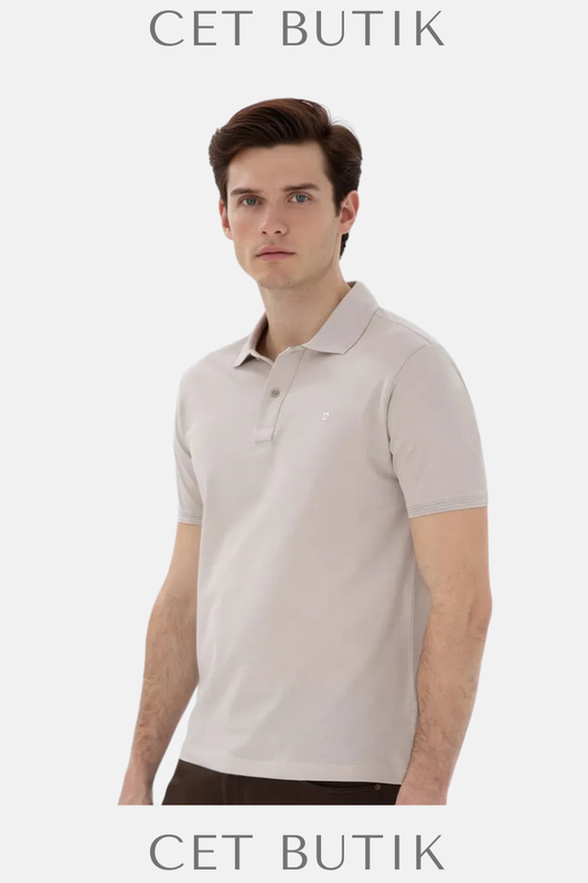 Pierre Cardin’in Taş Slim Fit Polo Yaka Basic Erkek Tişört