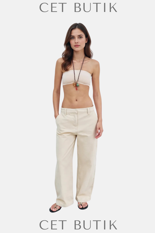 Zara Kadın Balloon Pantolon 9632/072/743 – ZW Collection Yüksek Bel Rahat Kesim %100 Pamuk