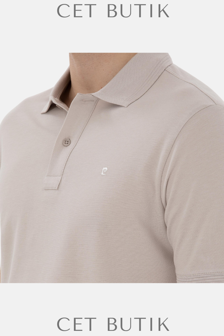 Pierre Cardin’in Taş Slim Fit Polo Yaka Basic Erkek Tişört