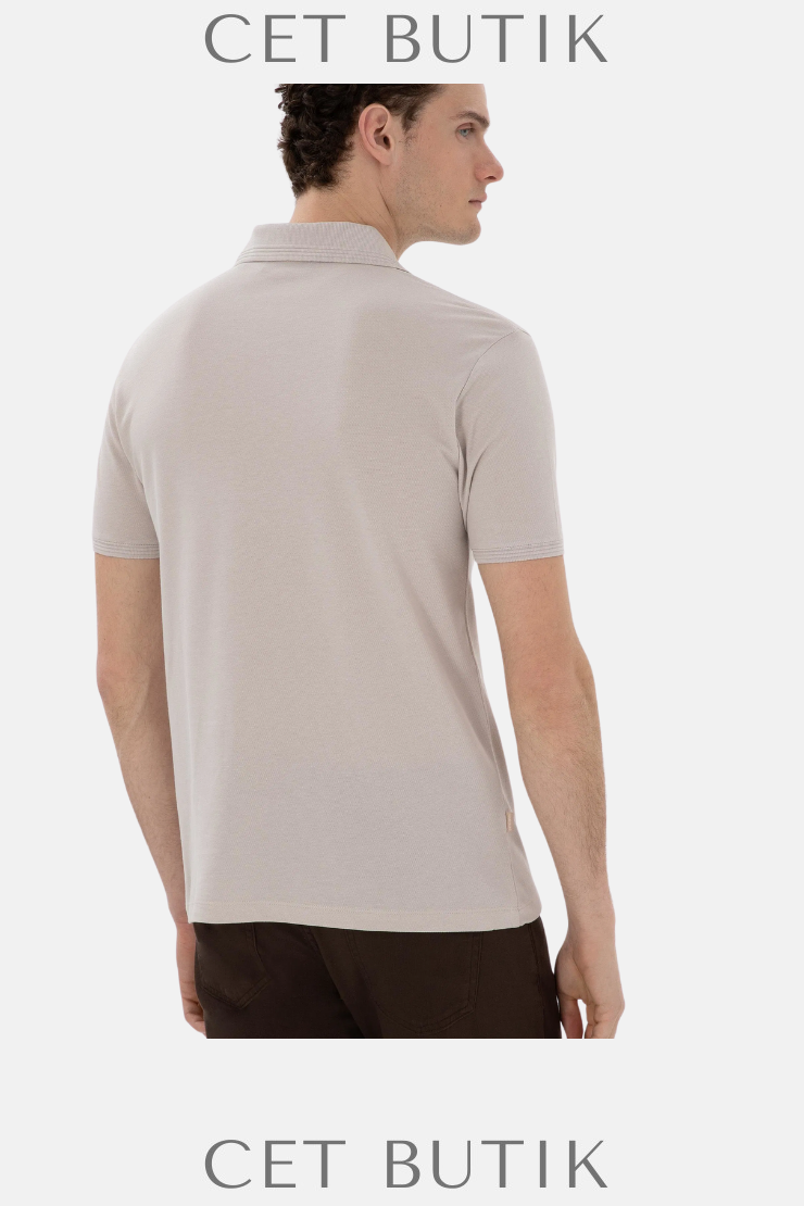 Pierre Cardin’in Taş Slim Fit Polo Yaka Basic Erkek Tişört