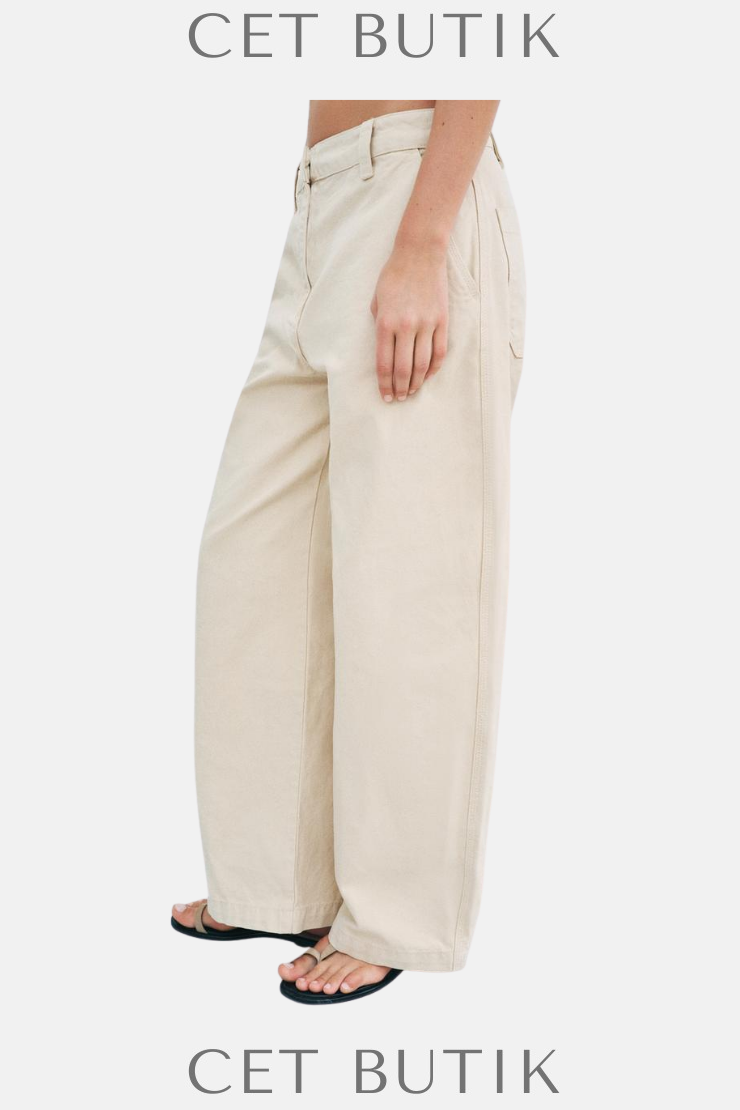 Zara Kadın Balloon Pantolon 9632/072/743 – ZW Collection Yüksek Bel Rahat Kesim %100 Pamuk