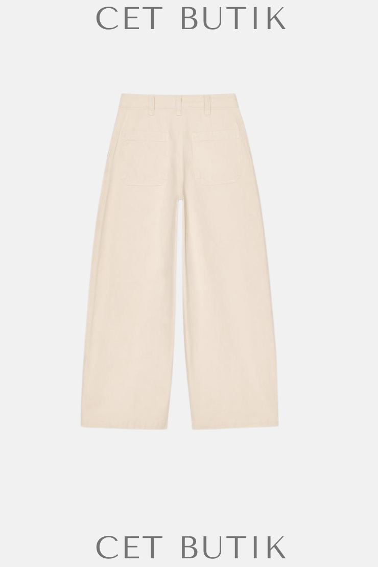 Zara Kadın Balloon Pantolon 9632/072/743 – ZW Collection Yüksek Bel Rahat Kesim %100 Pamuk