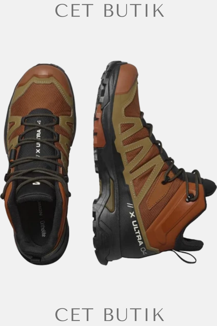 Salomon X Ultra 4 Mid GTX Erkek Outdoor Bot – Su Geçirmez Karamel Trekking Ayakkabı