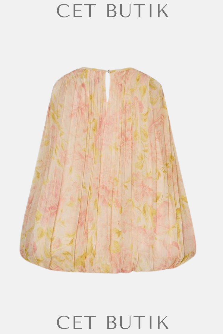 Zara ZW Collection Çiçek Baskılı Viskon Bluz – Renkli