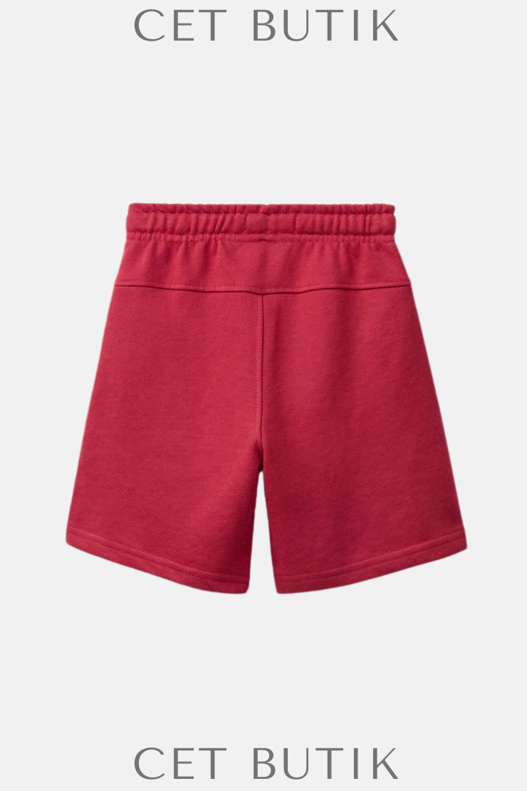 Zara Kids Erkek Çocuk Kabartma Yazı Baskılı Düz Kesim Şort