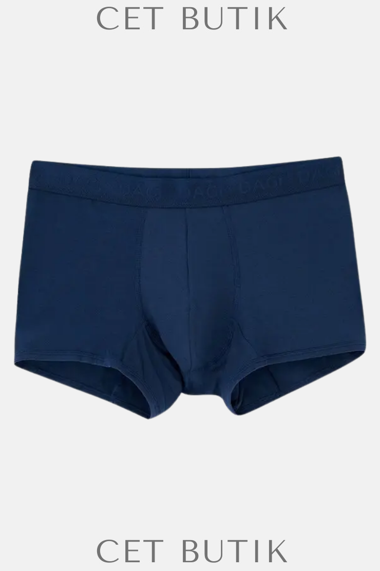 Dagi Light Blue-Navy 4210 3’lü Desenli Micro Modal Boxer Seti