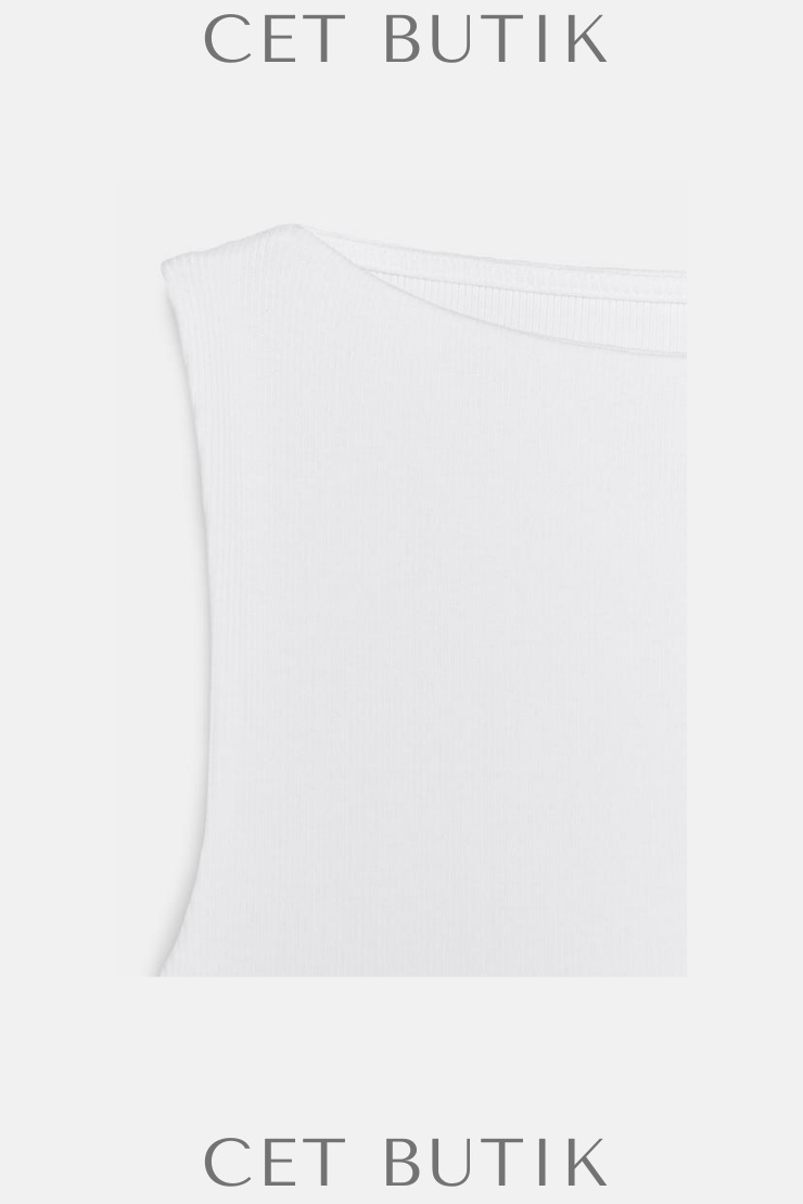 Zara Kadın Fitilli Kolsuz Beyaz Top