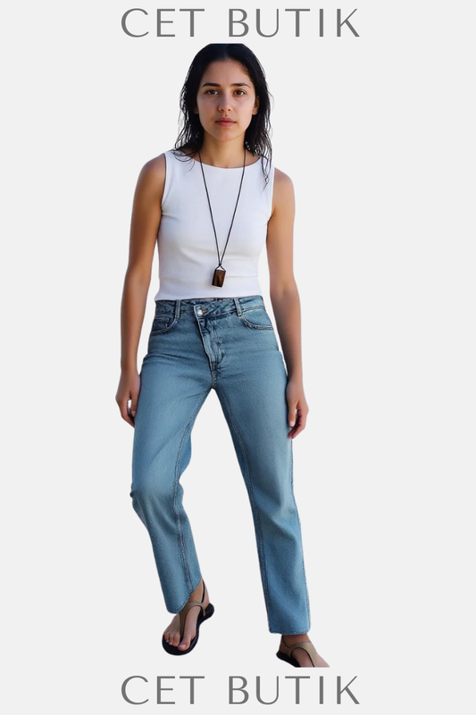 Zara Kadın Fitilli Kolsuz Beyaz Top