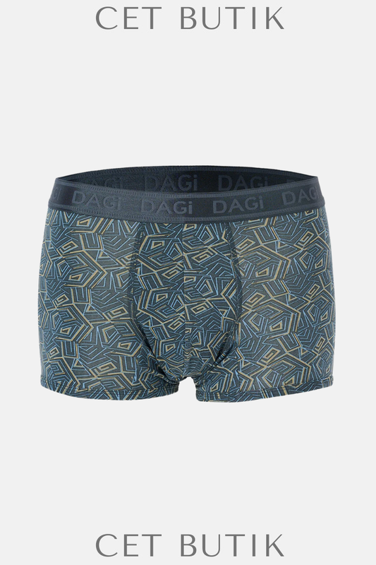 Dagi 4210 Koyu İndigo Desenli Micro Modal Boxer