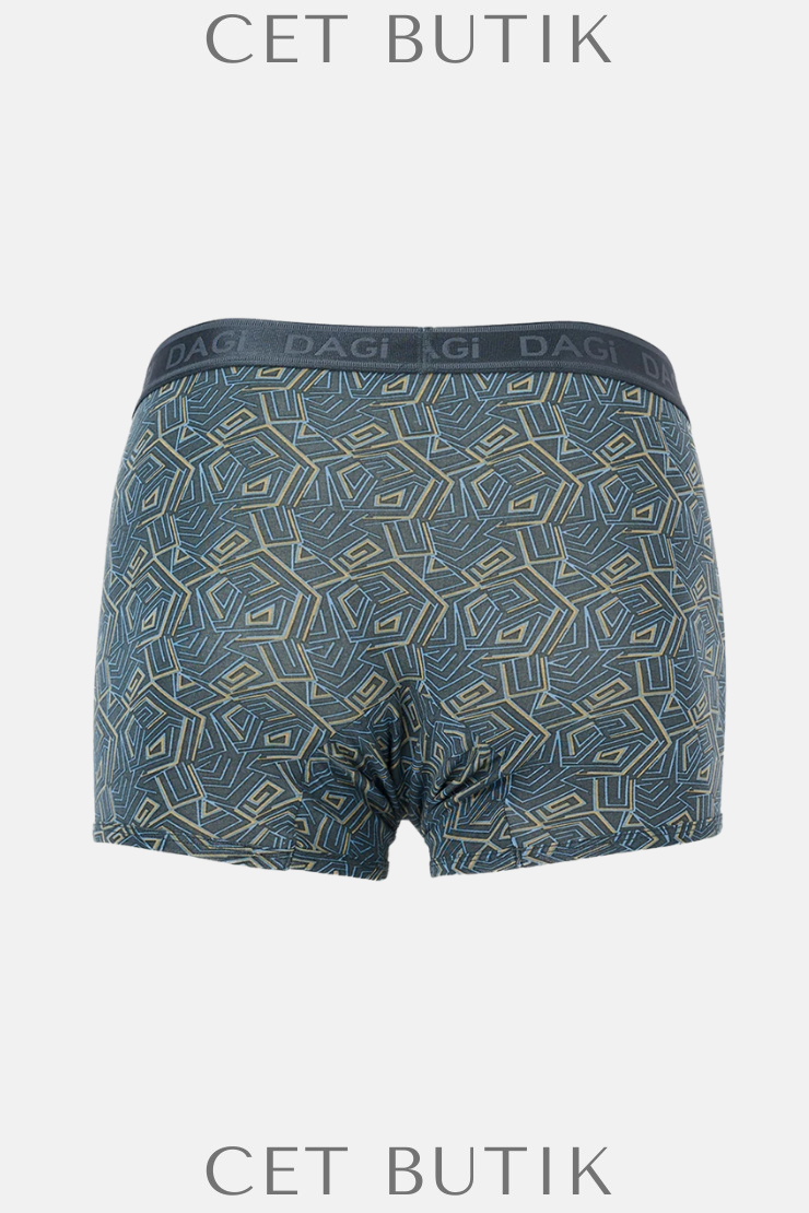 Dagi 4210 Koyu İndigo Desenli Micro Modal Boxer
