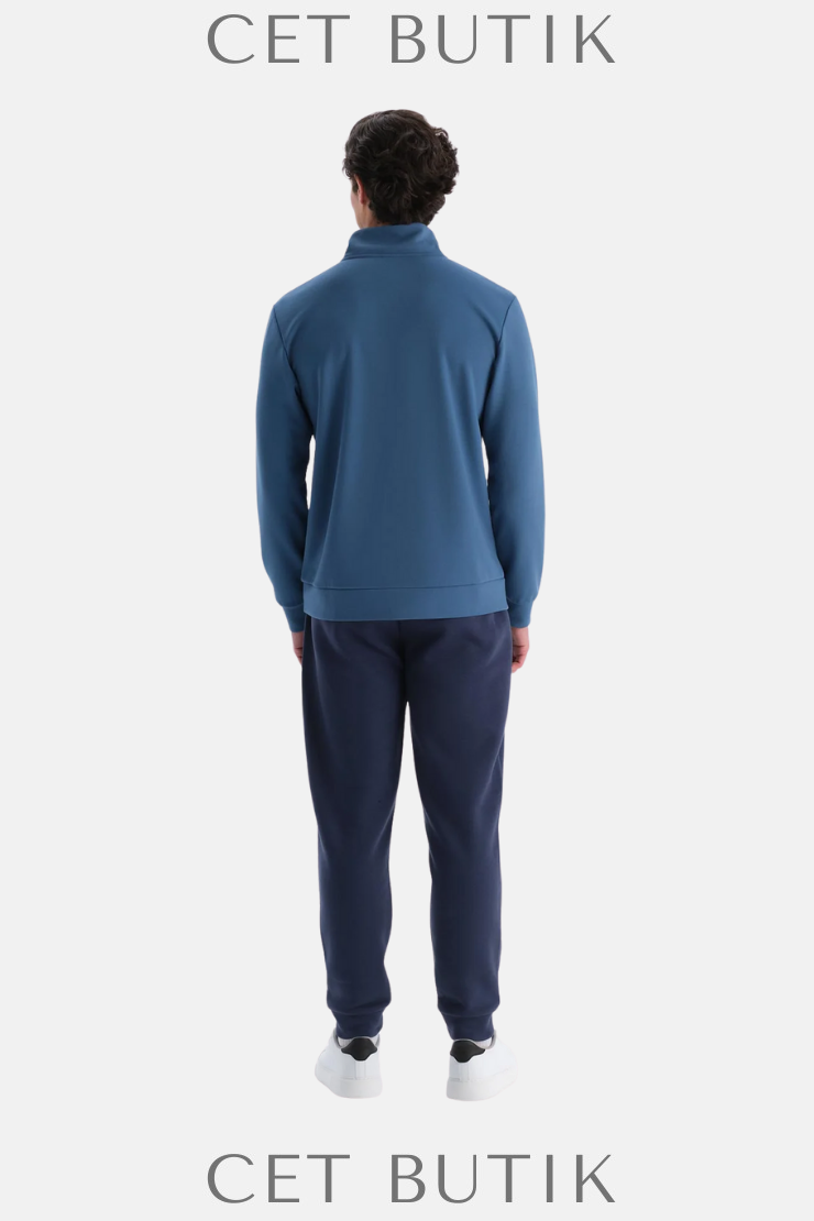Dagi Erkek Dik Yaka Yarım Fermuarlı Sweatshirt